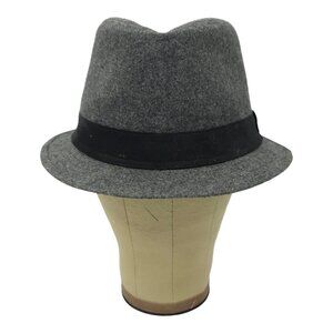 Levis Wool Blend Fedora Hat Size S/M Gray Black Band